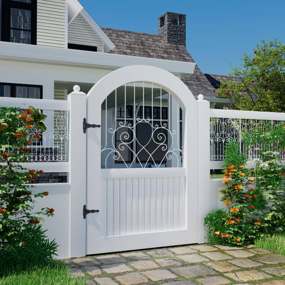 WINSOON 8.6 in. x 7.5 in. Black T-Strap Heavy-Duty Gate Hinges Wrought Hardware with Screws (2-Pack)