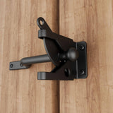 WINSOON 5.8 in. Black Heavy-Duty Self-adjusting Gravity Gate Latch