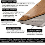 OptiWood Winter Stone Birch 2/7 in.  T x 5 in. W Click Lock Hand Scraped Engineered Hardwood Flooring (16.7 sq.ft./case)