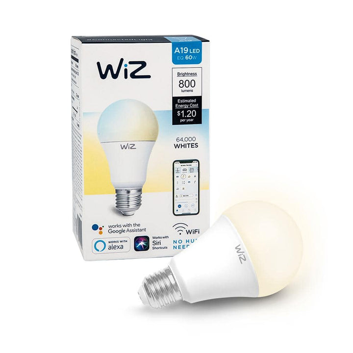 Philips WiZ Tunable White A19 LED 60-Watt Equivalent Dimmable Smart Wi‑Fi Connected Light Bulb (4‑Pack)