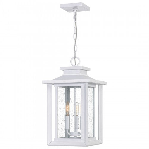Quoizel Wakefield Earth Black Transitional Seeded Glass Lantern Pendant Light