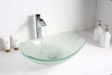 ANZZI Pendant Series Deco-Glass Vessel Sink, Lustrous Frosted, 19.7 x 14.6 x 6.75 in.