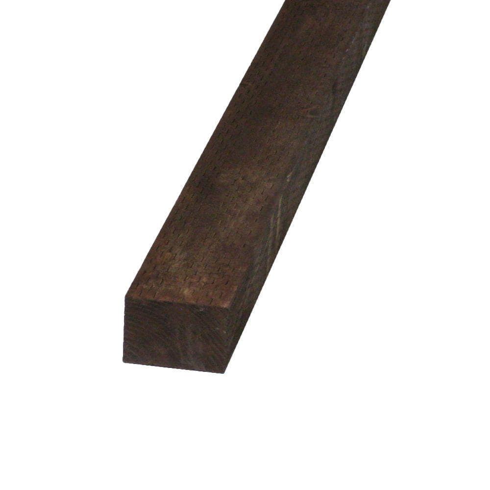 Pressure-Treated Timber DF Brown Stain (Common: 4 in. x 4 in. x 8 ft.; Actual: 3.56 in. x 3.56 in. x 96 in.)