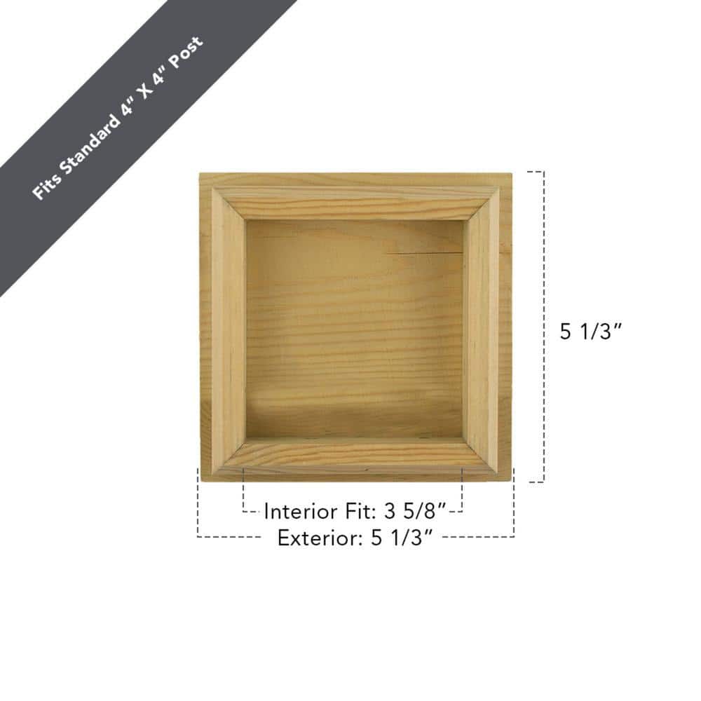 Deckorators 4 in. x 4 in. Newport Classic Pressure Treated Wood Pine Post Cap