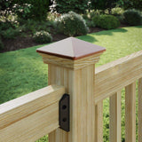 Deckorators 4 in. x 4 in. Victoria Copper High Point Cedar Post Cap