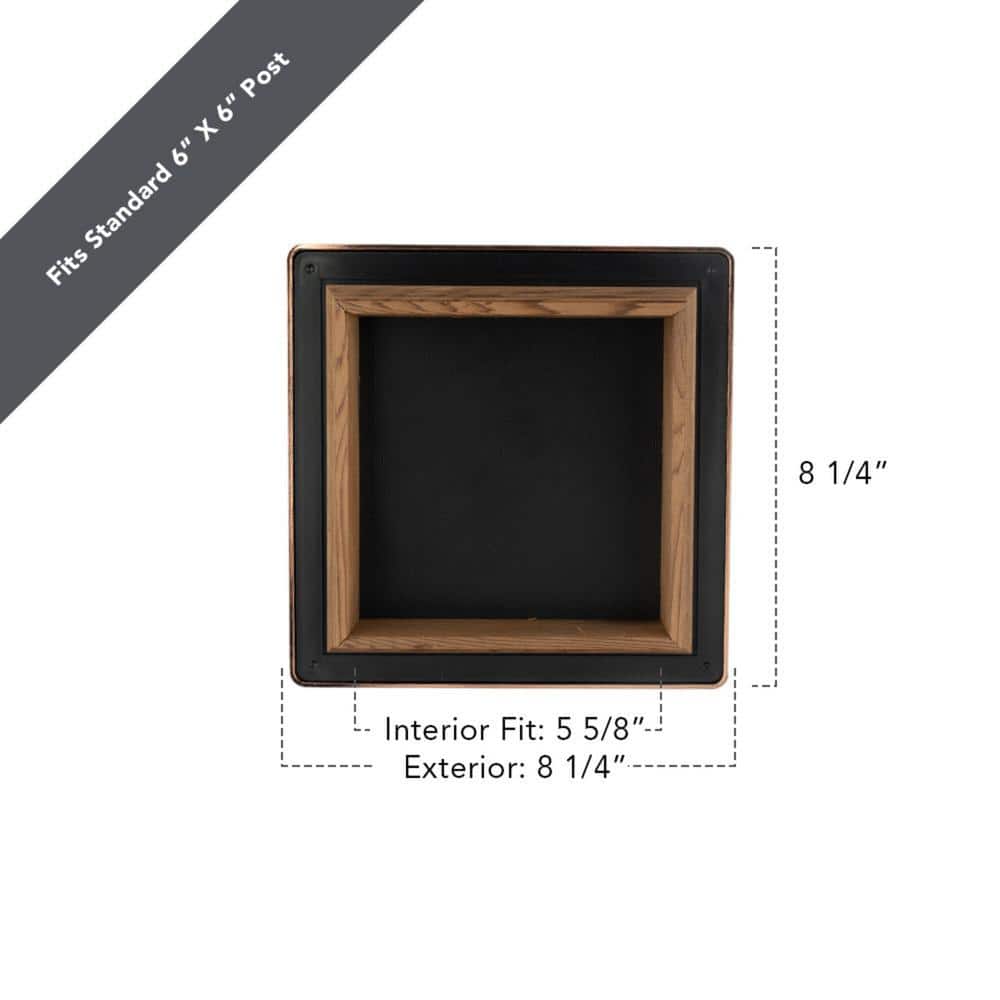Deckorators 6 in. x 6 in. Victoria Copper High Point Cedar Post Cap