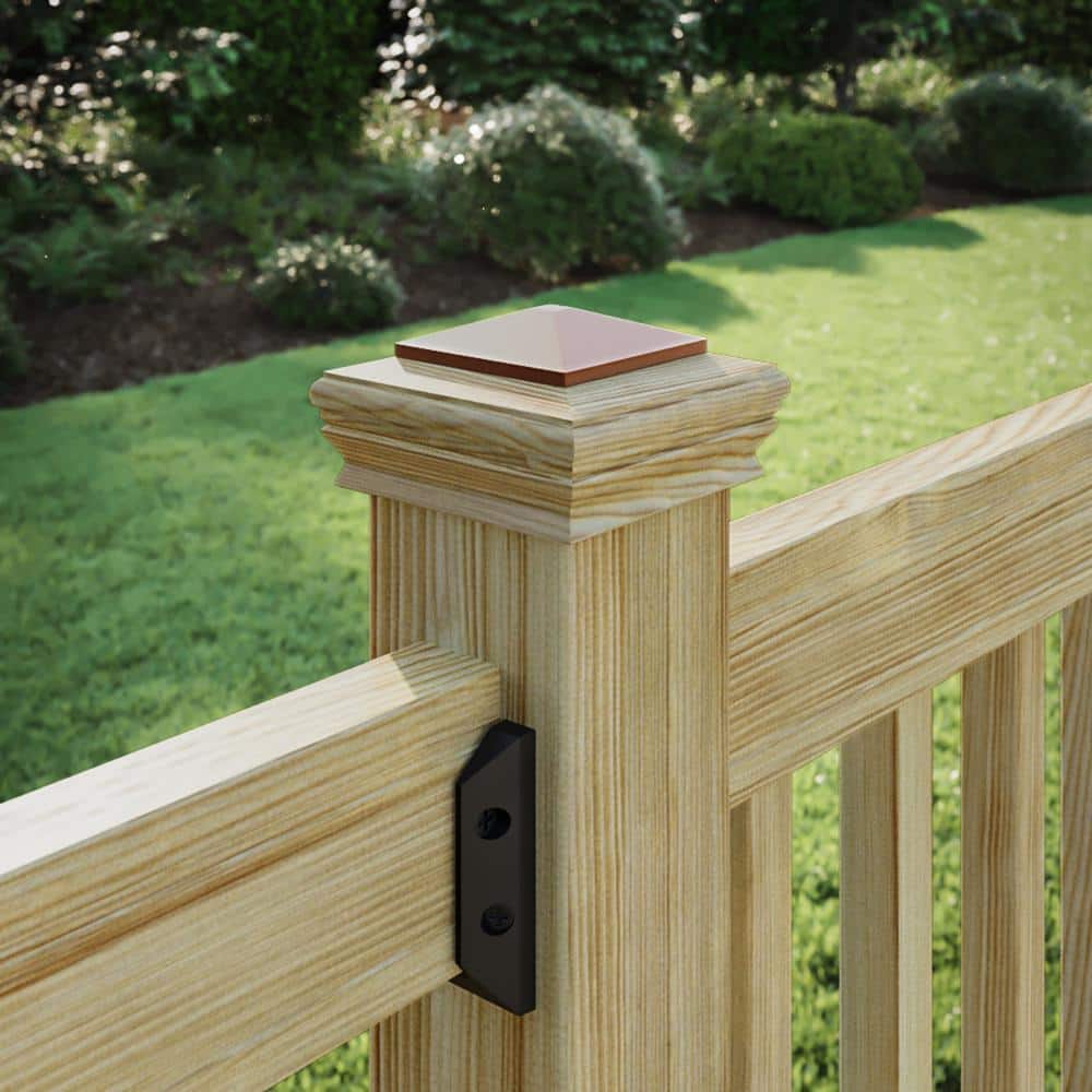 Deckorators 4 in. x 4 in. Newport Copper High Top Pressure Treated Wood Post Cap