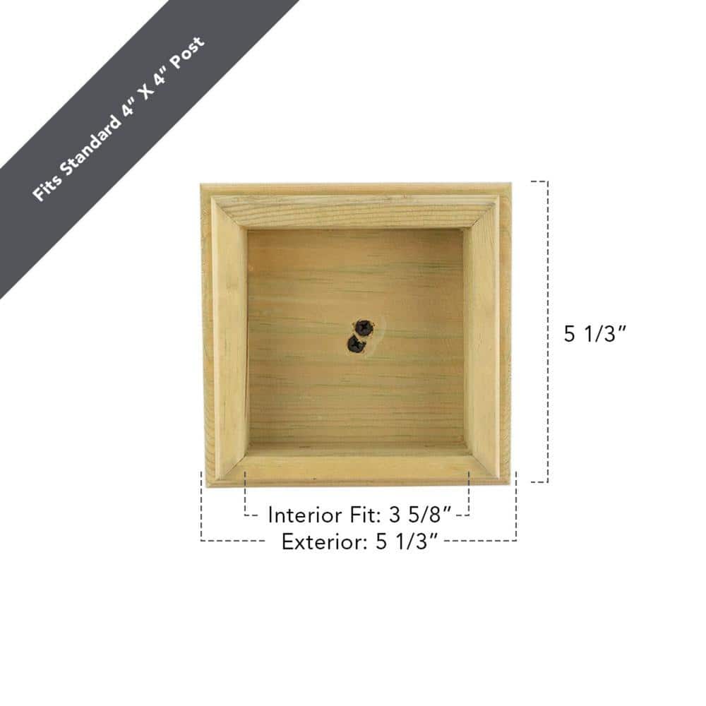 Deckorators 4 in. x 4 in. Newport Ball Top Pressure Treated Wood Post Cap