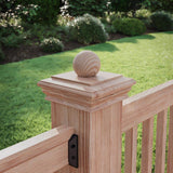 Deckorators 6 in. x 6 in. Newport Ball Top Cedar Wood Post Cap