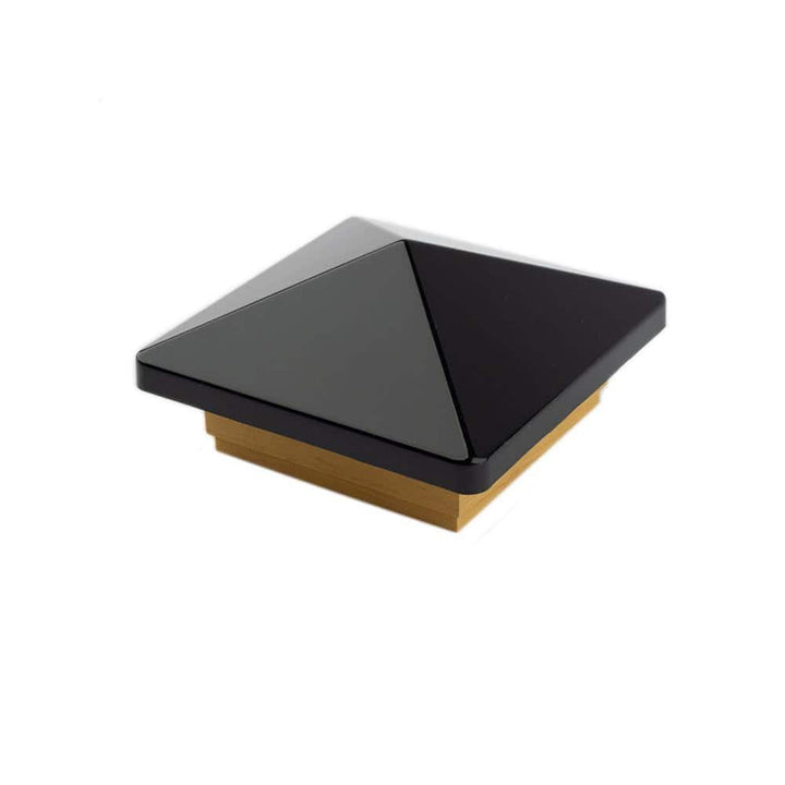 Deckorators 4 in. x 4 in. Victoria Black High Point Pressure Treated Wood Post Cap