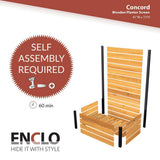 Enclo Privacy Screens Concord 6 ft. Cedar Flat Top Fence Panel with Planter Box