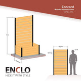 Enclo Privacy Screens Concord 6 ft. Cedar Flat Top Fence Panel with Planter Box