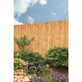 Installed Stained Dog-Ear Picket Fence