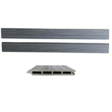 LH EP Complete Kit 6 ft. x 6 ft. Wood Grain Castle Gray WPC Composite Fence Panel w/Bottom Squared Holders Post Kits (5 set)