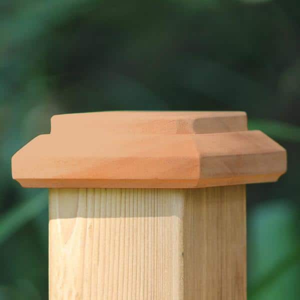 Protectyte Miterless 4 in. x 4 in. Untreated Wood Traditional Slip Over Fence Post Cap (Actual: 3-3/4 in. to 3-7/8 in.)