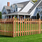 Outdoor Essentials 3-1/2 ft. x 8 ft. Western Red Cedar Spaced Picket Flat Top Fence Panel Kit