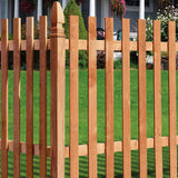Outdoor Essentials 3-1/2 ft. x 8 ft. Western Red Cedar Spaced Picket Flat Top Fence Panel Kit