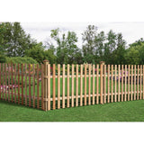 Outdoor Essentials 3-1/2 ft. x 8 ft. Western Red Cedar Spaced Picket Flat Top Fence Panel Kit