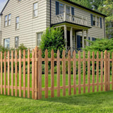 Outdoor Essentials 3-1/2 ft x 8 ft Cedar Spaced French Gothic Fence Panel