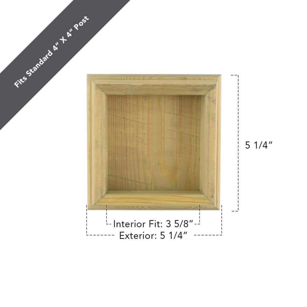 ProWood 4 in. x 4 in. Newbury Classic Pressure Treated Pine Post Cap