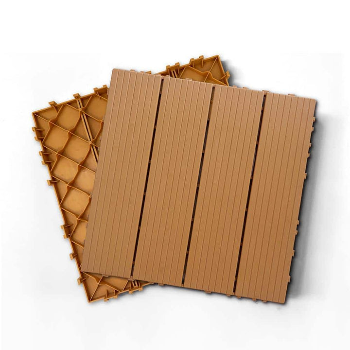 Tidoin Outdoor 1 ft. x 1 ft. Composite Deck Tile in Wood(35 Per Box)