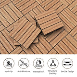 Tidoin Outdoor 1 ft. x 1 ft. Composite Deck Tile in Wood(20 Per Box)