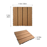 Tidoin Outdoor 1 ft. x 1 ft. Composite Deck Tile in Wood(20 Per Box)