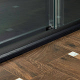 WOODBRIDGE 60 in. W x 76 in. H Frameless Single Sliding Shower Door in Matte Black with 5/16 in. (8 mm) Clear Glass