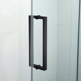 WOODBRIDGE 60 in. W x 76 in. H Frameless Single Sliding Shower Door in Matte Black with 5/16 in. (8 mm) Clear Glass