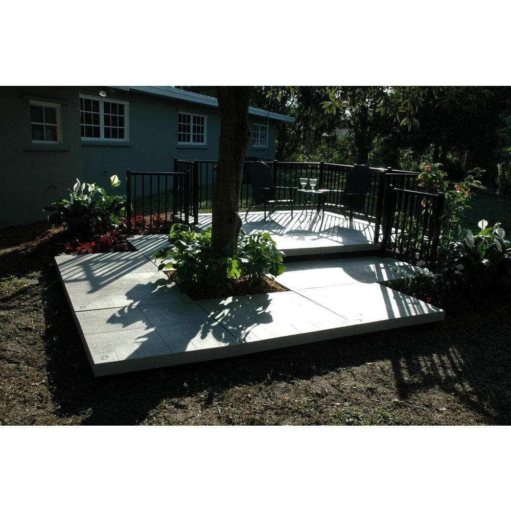 UDECX 10-ft x 10-ft Flint Grey Composite Patio Deck Starter Kit