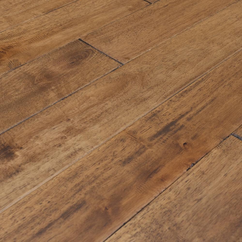 ASPEN FLOORING Woodside Caucho Wood 3/4 in. T x 4.5 in. W Light Distressed Solid Hardwood Flooring (21.82 sqft/case)