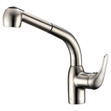 ANZZI Harbour Single-Handle Pull-Out Sprayer Kitchen Faucet, Brushed Nickel
