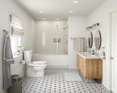 Moen Banbury 8 in. Widespread 2‑Handle High‑Arc Bathroom Faucet, Spot Resist Brushed Nickel (2‑Pack Combo)
