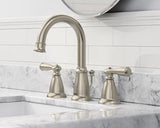 Moen Banbury 8 in. Widespread 2‑Handle High‑Arc Bathroom Faucet, Spot Resist Brushed Nickel (2‑Pack Combo)