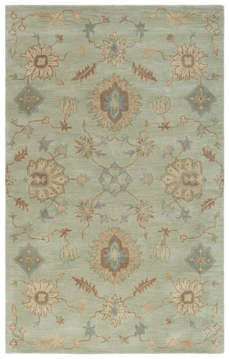 Safavieh Wyndham Buckden 5 x 8 Light Green Indoor Floral/Botanical Vintage Handcrafted Area Rug