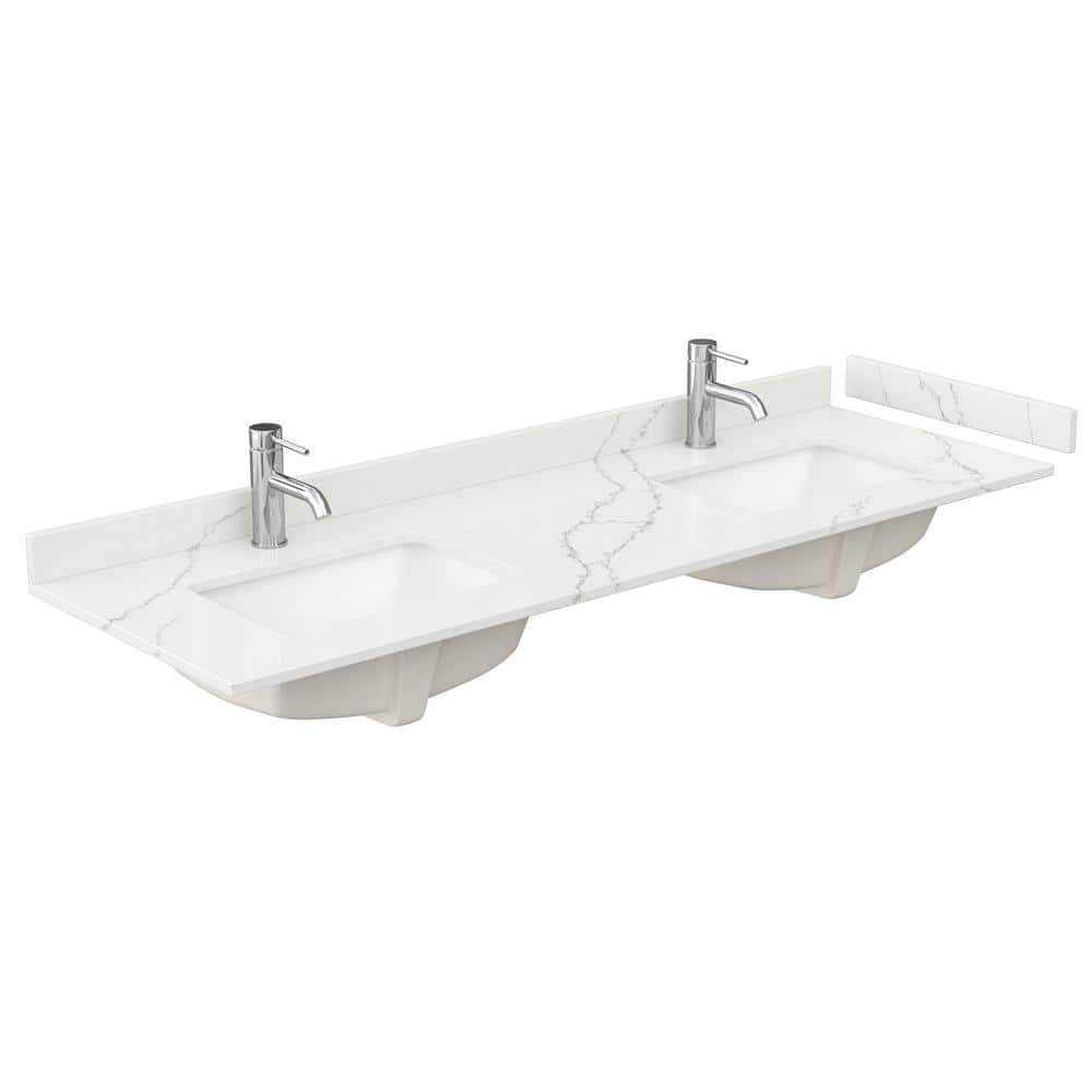 Wyndham Collection Miranda 66" Double Bath Vanity with Giotto Quartz Top