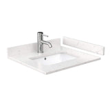 Wyndham Collection Beckett 24" Bathroom Vanity in Dark Gray with Carrara Cultured Marble Top