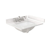 Wyndham Collection Beckett 24" Freestanding White Bath Vanity with Quartz Top