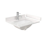 Wyndham Collection Beckett 24" Freestanding White Bath Vanity with Quartz Top