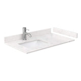 Wyndham Collection Beckett 36" Green Bathroom Vanity with Carrara Cultured Marble Top