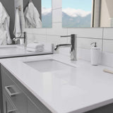 Wyndham Collection Beckett 36" Bathroom Vanity in Dark Gray with Cultured Marble Top