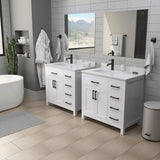 Wyndham Collection Beckett 36" Bathroom Vanity with Carrara Marble Top
