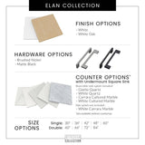 Wyndham Collection Elan 30" White Oak Bathroom Vanity with Quartz Top