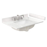 Wyndham Collection Elan 30" White Oak Bathroom Vanity with Quartz Top