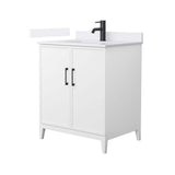 Wyndham Collection Elan 30" Bathroom Vanity with White Cultured Marble Top