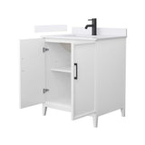 Wyndham Collection Elan 30" Bathroom Vanity with White Cultured Marble Top