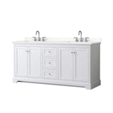 Wyndham Collection Avery 72" Double Bath Vanity with Giotto Quartz Top