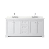 Wyndham Collection Avery 72" Double Bath Vanity with Giotto Quartz Top