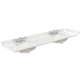 Wyndham Collection Avery 80 in. Double Bath Vanity with White Quartz Top