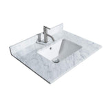 Wyndham Collection Daria 30 in. Bathroom Vanity with Carrara Marble Top and Mirror